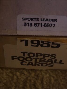 Topps Football Cards Box in Beige and Black